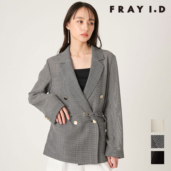 【即納】 フレイアイディー FRAY I.D アウター 26春夏 ダブルブレストカラミジャケット 長袖 ミドル丈 fwfj262003