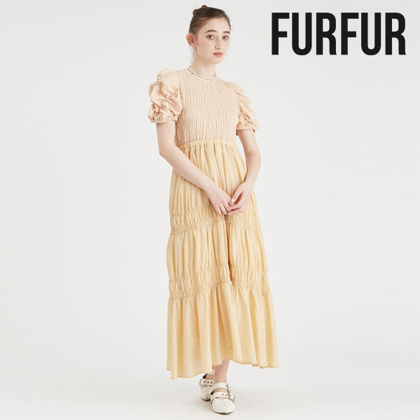 FURFUR　プリーツティアードキャミワンピース FURFUR（ファーファー）の「プリーツティアードキャミワンピース