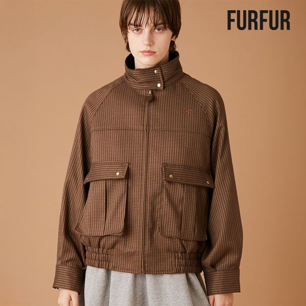 【新生活応援ｾｰﾙ20%OFF】【即納】 ファーファー FURFUR アウター スタンドカラーブルゾン 長袖 ミドル丈 rwfj255002