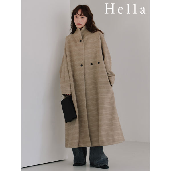 【楽天市場】【SALE20%OFF】【即納】ヘラ Hella 25秋冬 tweed long coat ツイードロングコート アウター 長袖 ...