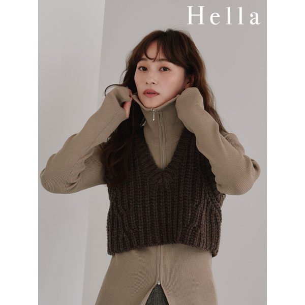 【楽天市場】【2BUY対象】【SALE20%OFF】【即納】ヘラ Hella 25秋冬 トップス 2way knit pullover ...