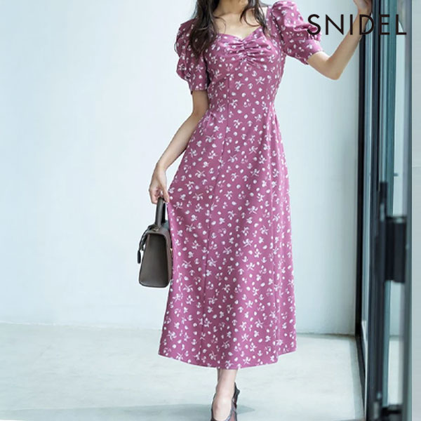 【SALE10%OFF】【即納】スナイデル SNIDEL ワンピース 26春夏 Sustainableフルーツプリントワンピース ロング丈 半袖 swfo262015｜SHE／HER（シーハー） 10,479円