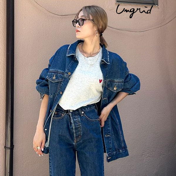 ungrid デニムジャケット　フリーサイズ 楽天市場】【SALE30%OFF】【即納】 アングリッド ungrid