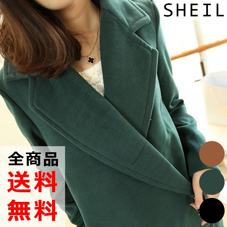 最大15 クーポン トレンチコート ベージュ 黒 アウター ジャケット Pコート 緑