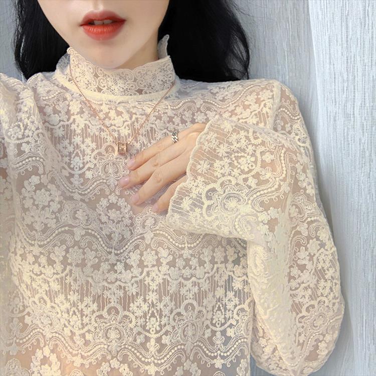 最大15 クーポン レイヤード ハイネック 花柄レース レーストップス レースインナー レディース 最大15 クーポン レイヤード ハイネック 花柄レース レーストップス レースインナー レディース