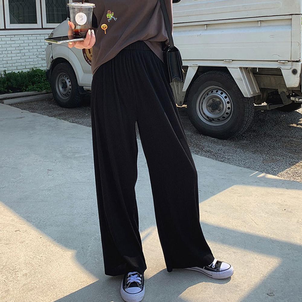 最大15 クーポン プリーツパンツ ウエストゴム ハイウエスト ガウチョパンツ レディース 着痩せ ゆったり