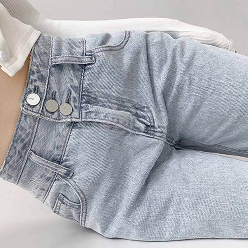 最大15 クーポン ハイウエスト デニムパンツ 女性 デニム レディース ズボン 着やせ ストレートパンツ パンツ ジーパン