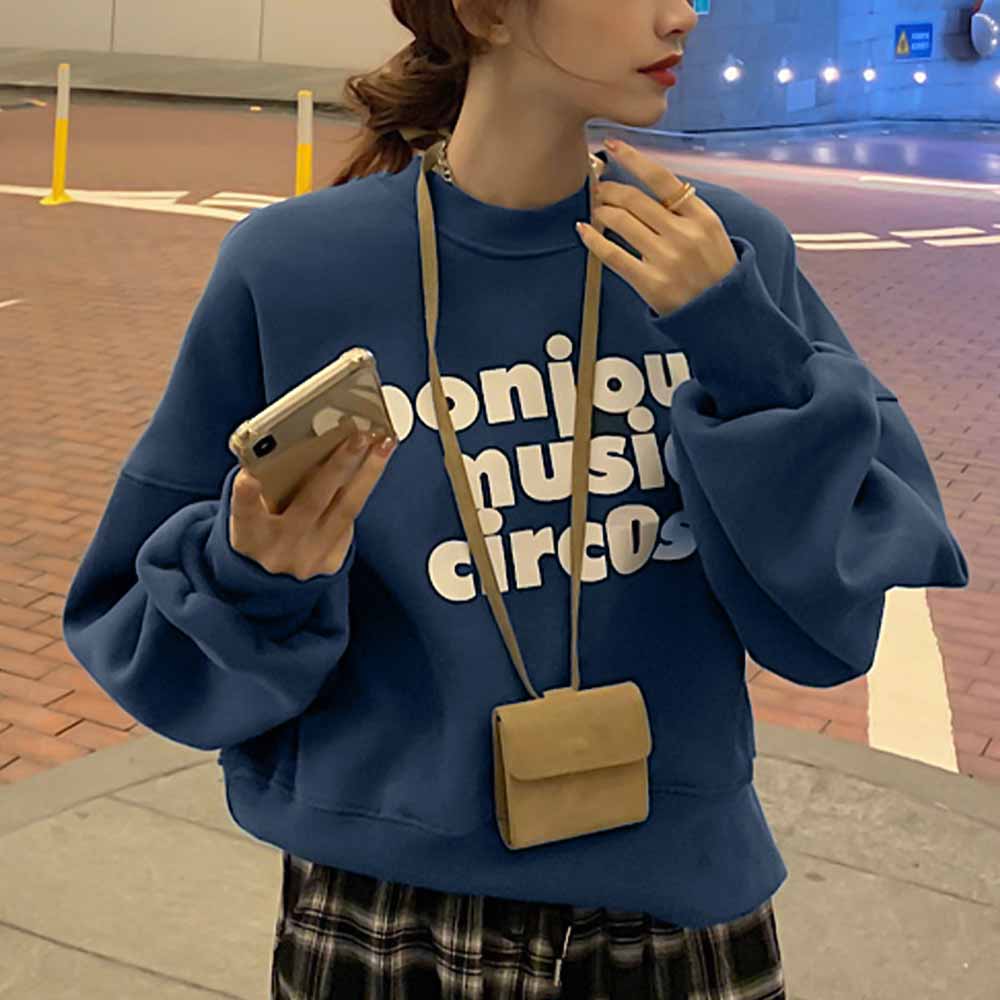 最大15 クーポン 裏起毛 オーバーサイズ スウェット トップス ロゴ入り レディース 韓国ファッション 女性