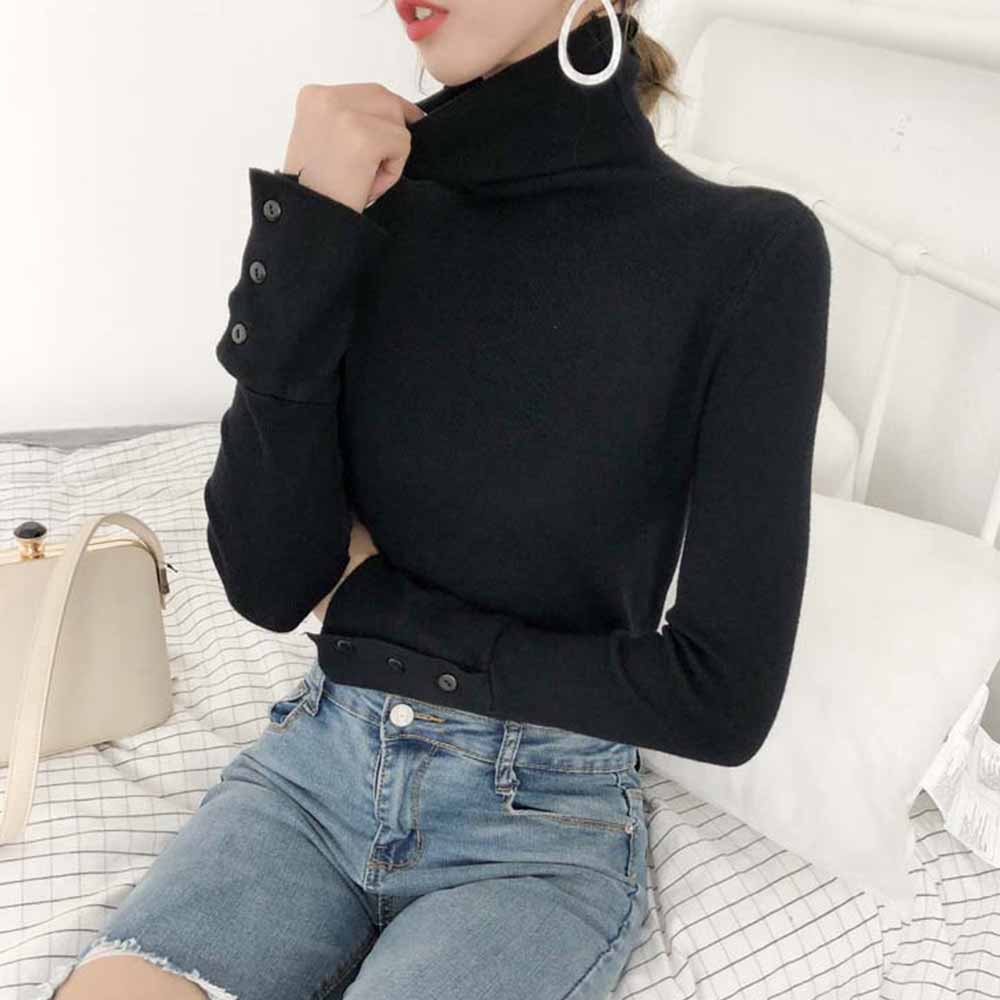 最大15 クーポン ハイネック 女性 レディース ニットインナー リブニット タートルネック ニットソー 着やせ