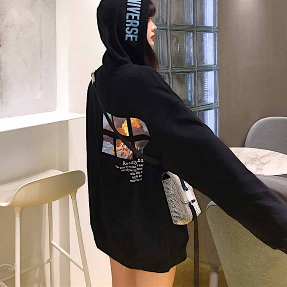 最大15 クーポン 薄手 プルオーバー レディース トップス ロゴ フード付き プリント パーカー 長袖 女性