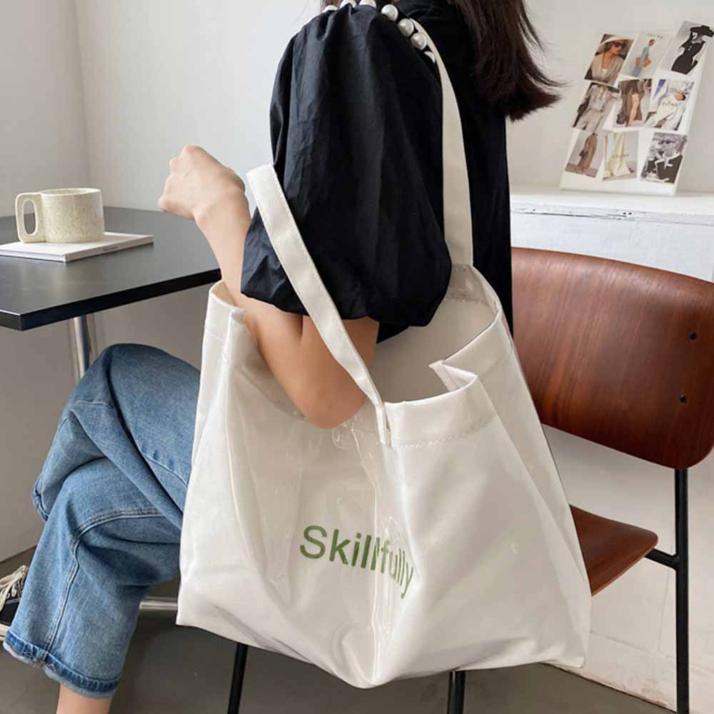 最大15 クーポン トートバッグ 大容量 クリアバッグ プールバッグ レディース ビーチバッグ 女性 肩掛けバッグ