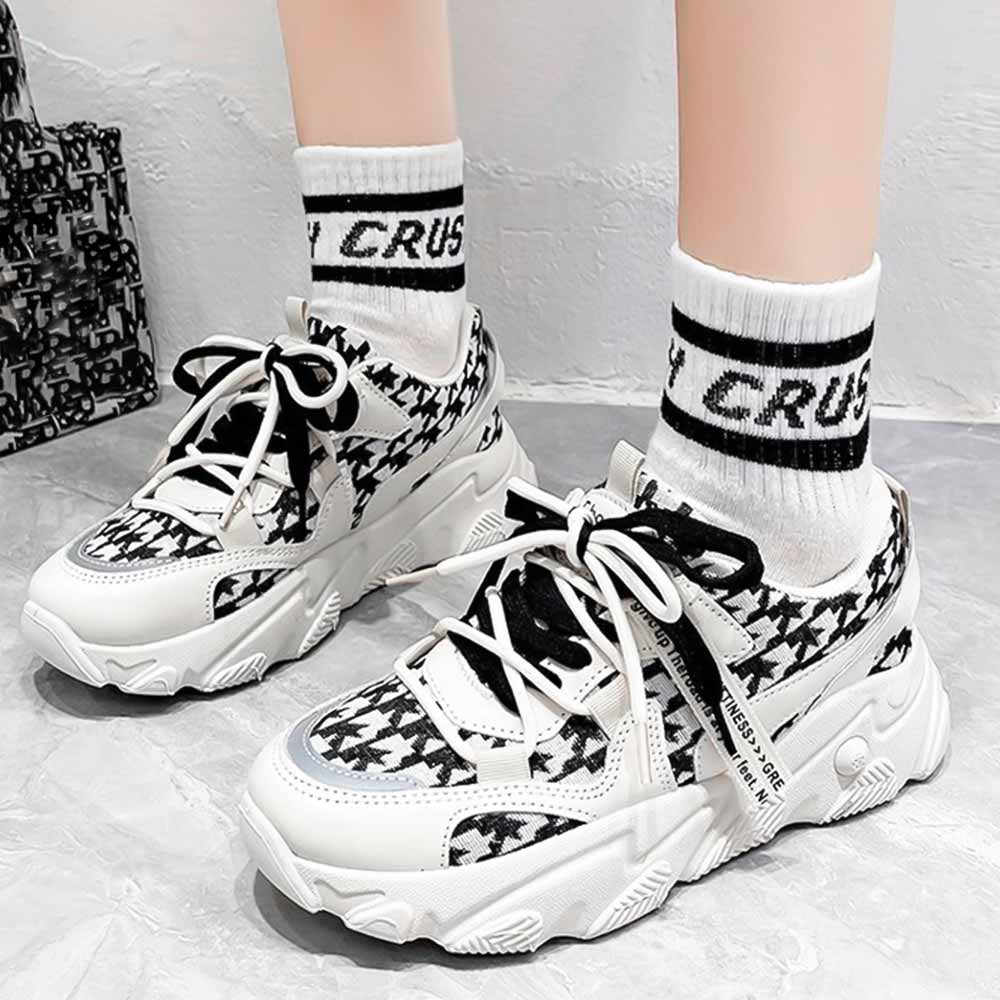 最大15 クーポン ダッドスニーカー 女性 厚底 大人 おしゃれ 厚底スニーカー レディース ローカット 長袖 カジュアル