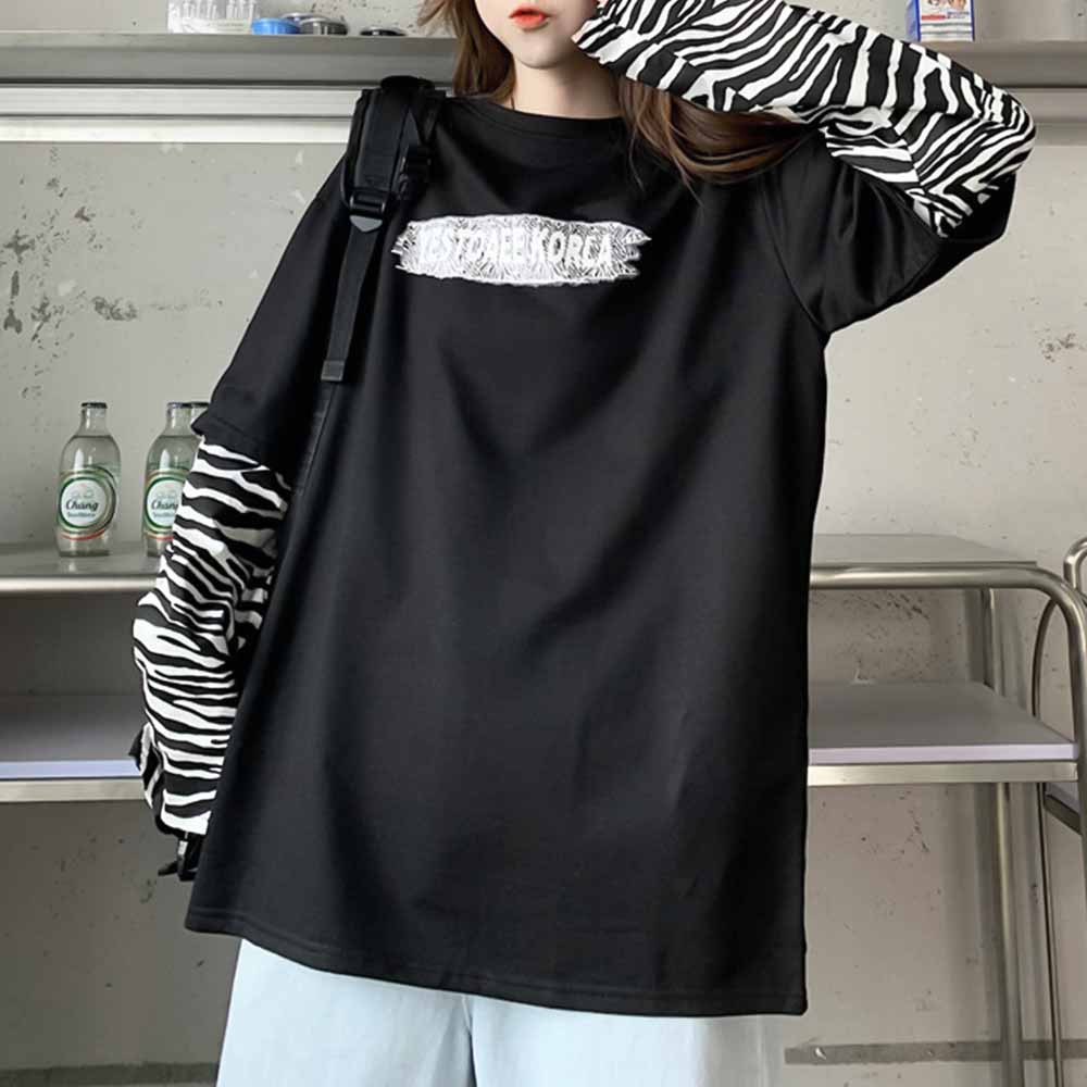 最大15 クーポン オーバーサイズ ロング丈 ロゴtシャツ 女性 トップス 大人 長袖tシャツ レディース