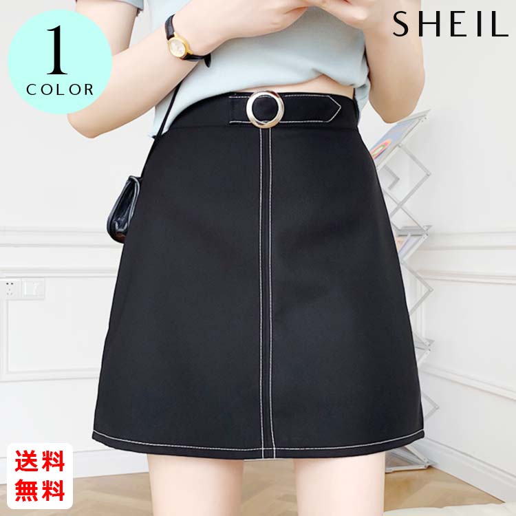 最大15 クーポン タイトミニスカート ハイウエスト Aライン 台形ミニスカート インナーパンツ付き レディース 大人 女性