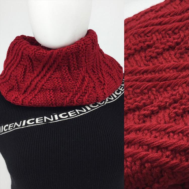 最大15 クーポン ニット ニットマフラー スヌード グレー ケーブル編み マフラー 黒 レディース