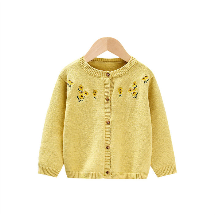 カーディガン 女の子 子供服 子ども キッズ ニットカーディガン 刺繍 