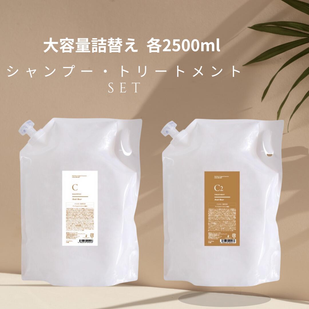 美容室一人占め品 大静電容量 詰め替え仕掛ける 貨物輸送無料 ShellBear銀座店 シャンプー2500ml＋手当て2500g ノンケイ素樹脂 弱酸性 アミノ酸100% 髪質立ちなおる 不都合世話をする