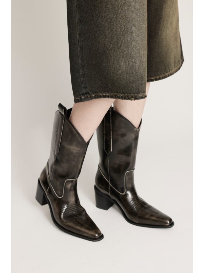 SLY ROUND TOE KNEE ブーツ SLY ROUND TOE KNEE ブーツ BLK -ファッション通販 FASHION WALKER