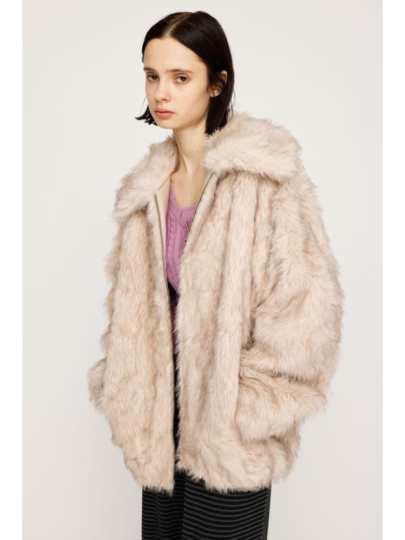 楽天市場】【SALE／50%OFF】ノーカラー FAUX FUR COAT SLY スライ