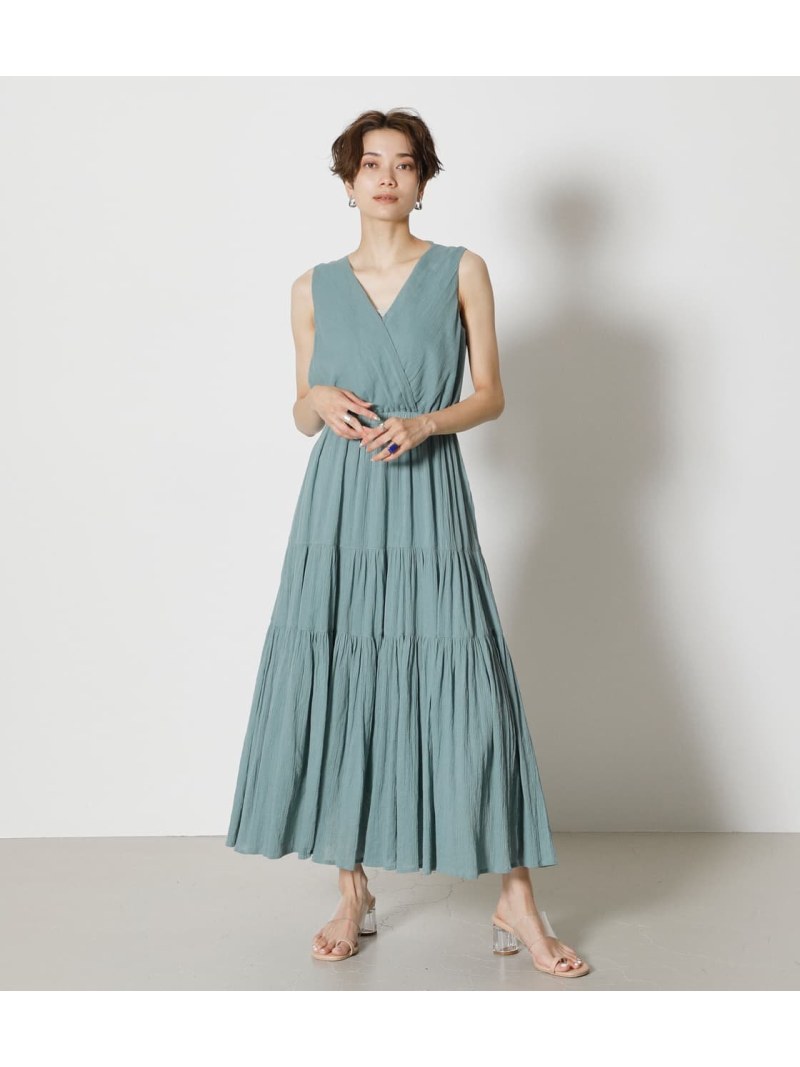 Crepe Tiered Onepiece Azul By Moussy アズールバイマウジー ワンピース 5ー9分袖ワンピース ブラック ホワイト ブルー 送料無料 Rakuten Fashion Rvcconst Com