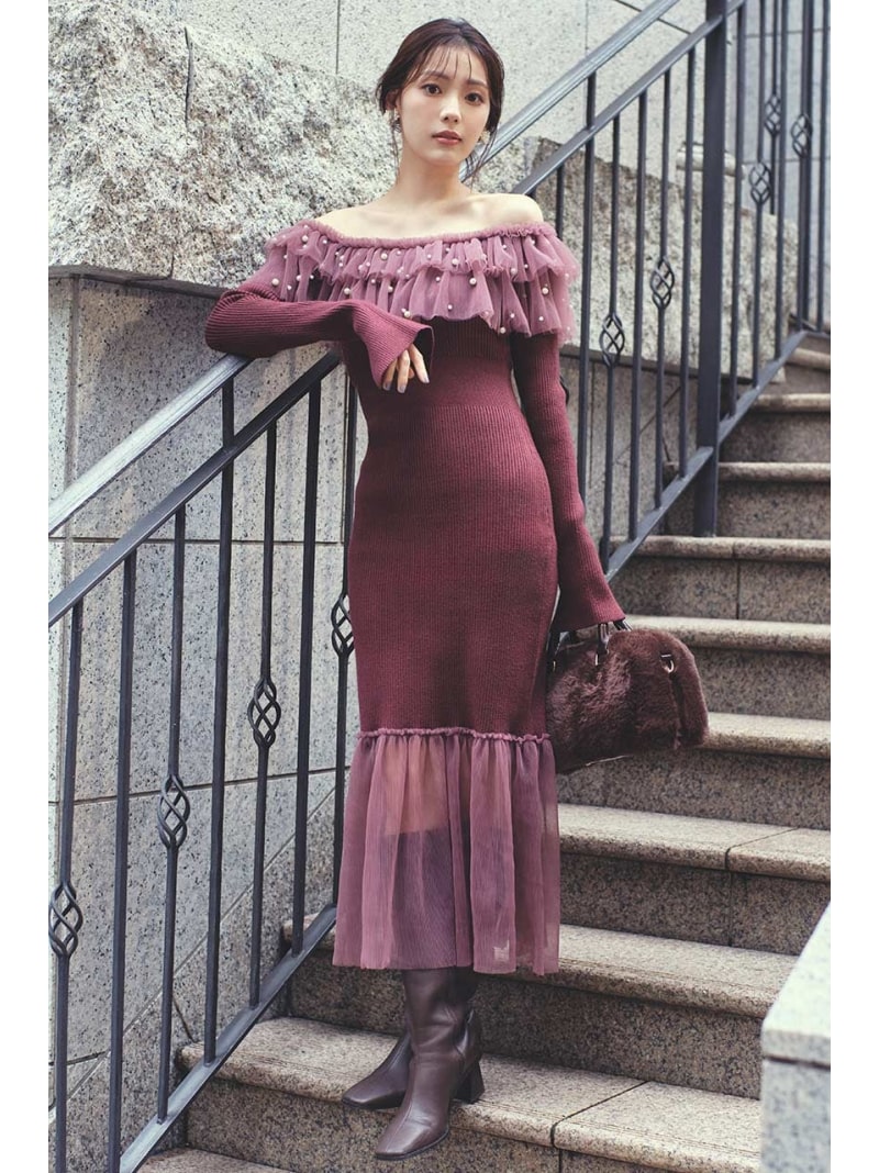 楽天市場】【SALE／30%OFF】プリーツフレアSLV KnitミニOP