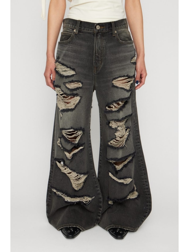 MANY CRASH LOOSEY デニム LAGUA GEM ラグア ジェム パンツ ジーンズ・デニムパンツ ブラック【送料無料】[ Fashion]