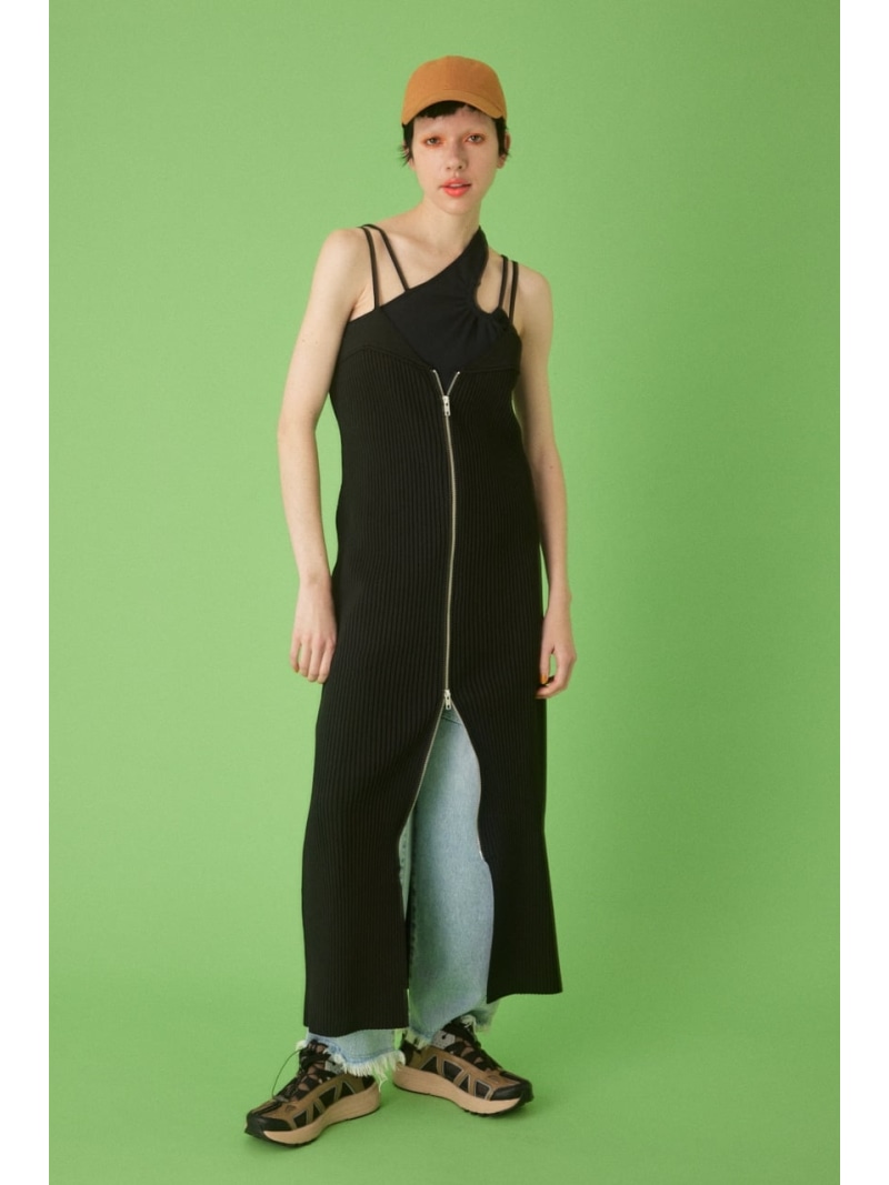 ヘリンドットサイ HeRIN.CYE シャツドレス 黒 シャツワンピース HeRIN.CYE | Triangle dress (ワンピース(ミニ・ミディアム