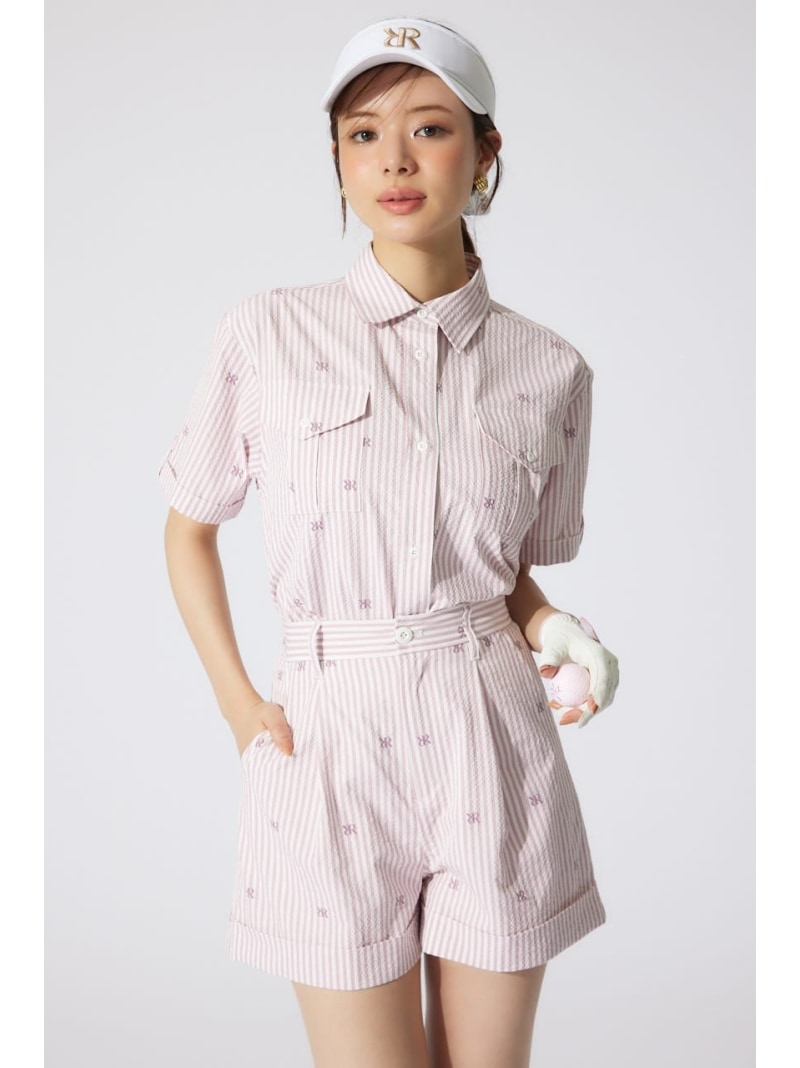 【一部店舗・WEB限定】【RIENDA GOLF】オリジナルロゴタックショートパンツ rienda リエンダ パンツ その他のパンツ ピンク グレー【送料無料】[ Fashion]