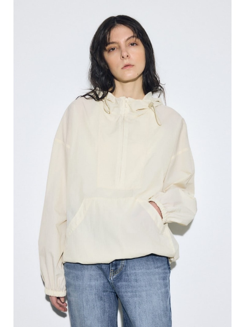 ナイロンアノラックパーカー AZUL BY MOUSSY アズールバイマウジー トップス スウェット・トレーナー ブラック グリーン【送料無料】[ Fashion]