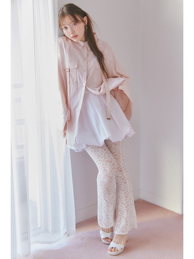 rienda チェックフリルスリットスコートショートバンツ rienda | チェックフリルスリットスコートショートパンツ