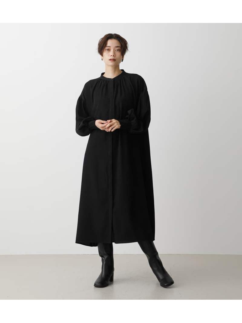 Sleeve Gather Volume Onepiece Azul By Moussy アズールバイマウジー ローブ 5ー9h衣手ワンピース 白人 黒 貨物輸送無料 Rakuten Fashion Opto Bi Be