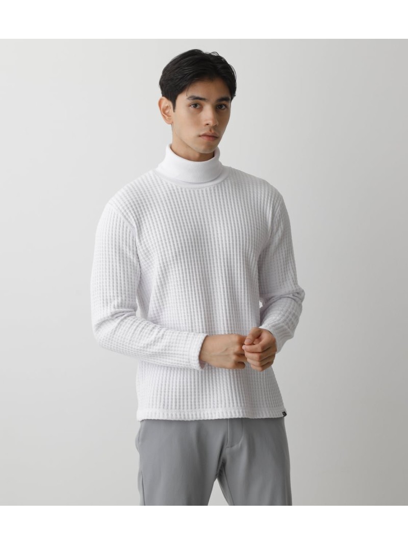 Heavy Waffle Moussy By シャツ Turtleneck アズールバイマウジー Azul