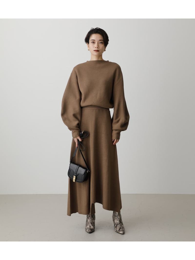 Asymmetry Drape Knit Onepiece Azul By Moussy アズールバイマウジー 衣 5ー9分衣袂ワンピース 黒奴 茶 カーキ 貨物輸送無料 Rakuten Fashion Vbpnews Com