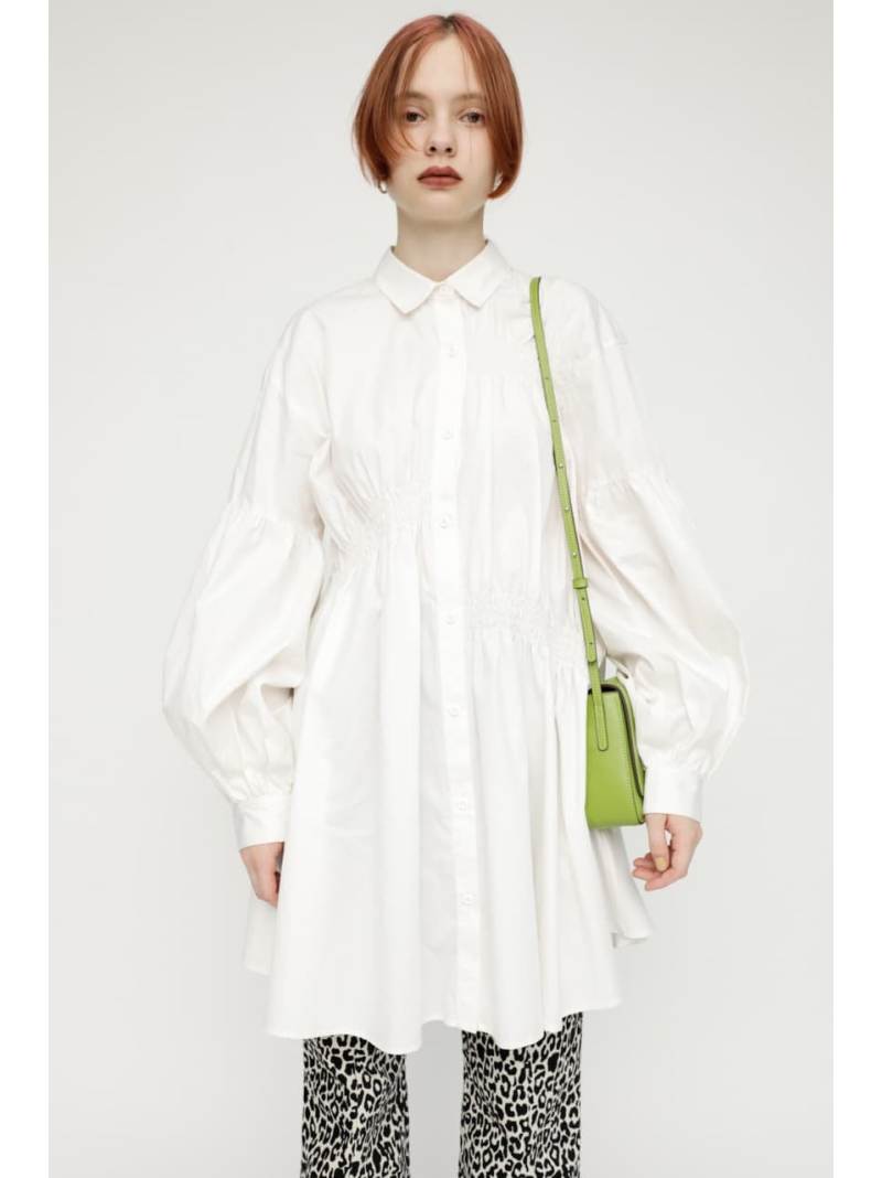 Shirring Volume Sh ドレス Sly スライ ワンピース 5ー9時間袖ワンピース 白人種 ネグロイド ベージュ 貨物輸送無料 Rakuten Fashion Nenewsroom Com