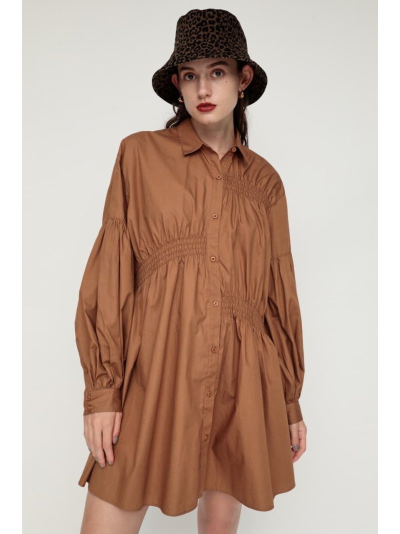 Shirring Volume Sh 衣装 Sly スライ ワンピース 5ー9部分スリーブワンピース 白妙 黒人 ベージュ 貨物輸送無料 Rakuten Fashion Ritzattorneys Com