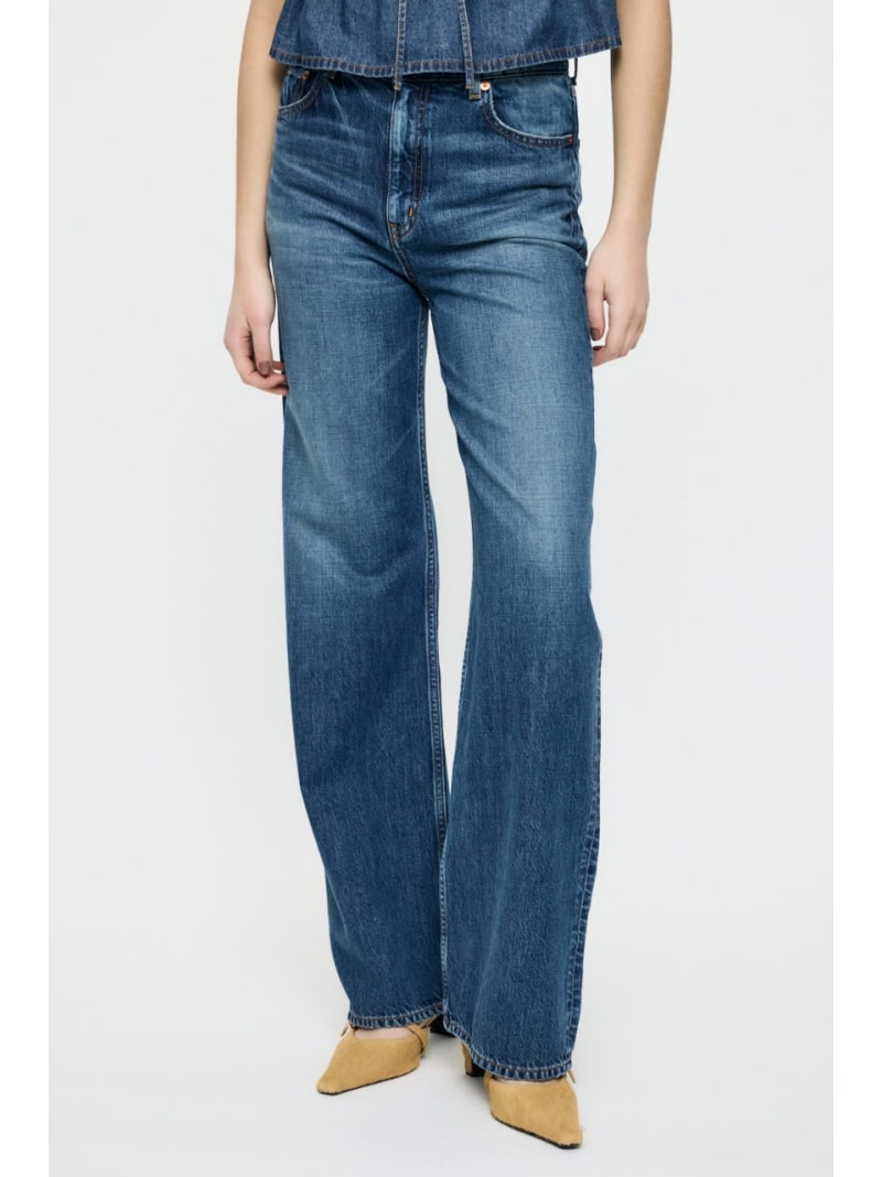 【新色BLU追加】TENCEL(TM) DENIM ストレート MOUSSY マウジー パンツ ジーンズ・デニムパンツ【送料無料】[ Fashion]
