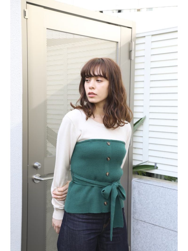 ビスチェドッキング編物トップス Avan Lily アヴァンリリィ ニット ニットその他 白人 桃色 貨物輸送無料 Rakuten Fashion Avan Lily レディース ニット アヴァンリリィ Autorijschoolaldo Nl