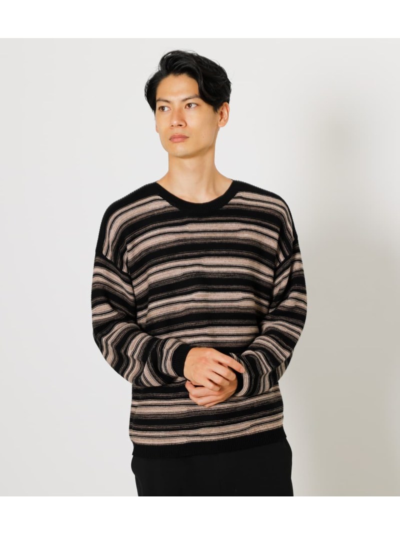 Deformation Border Knit Azul アズールバイマウジー ニット Moussy By
