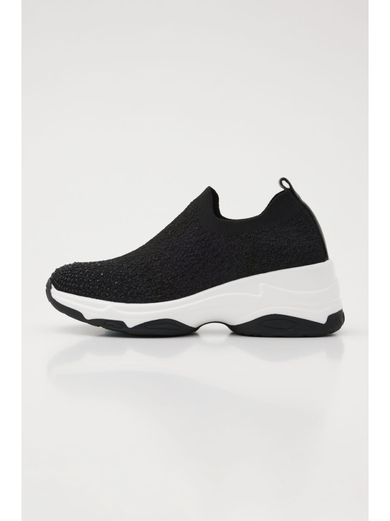 MIXニットハイスリッポン STACCATO スタッカート シューズ・靴 スリッポン 薄墨色 黒いこと【貨物輸送無料】[ Fashion]