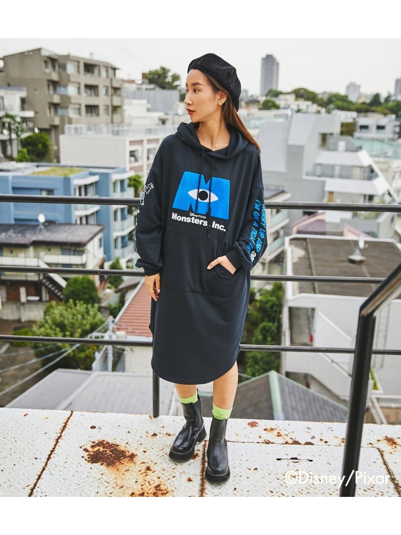 Mic さがらlogoパーカーワンピース Rodeo Crowns Wide Bowl ロデオクラウンズワイドボウル ワンピース 5ー9分袖ワンピース ブラック ホワイト グレー 送料無料 Rakuten Fashion Watfordnatal Com Br