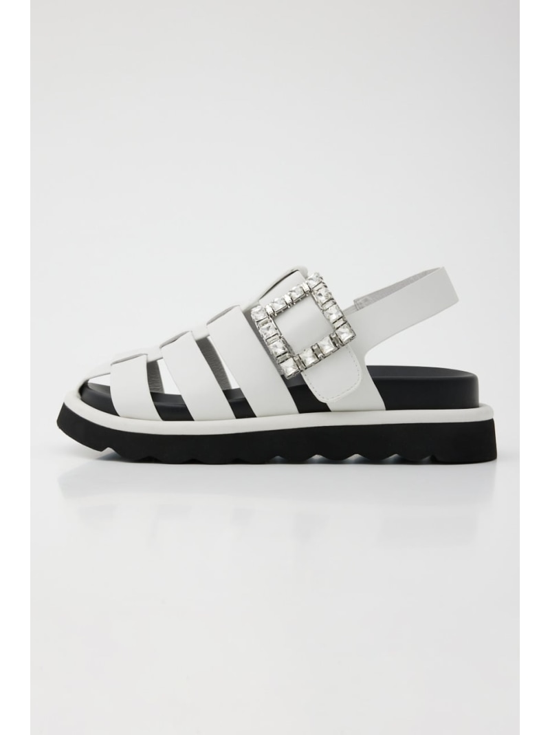 【SALE／21%OFF】ラキアバックルグルカサンダル STACCATO スタッカート シューズ・靴 サンダル ブラック ホワイト【RBA_E】【送料無料】[ Fashion]