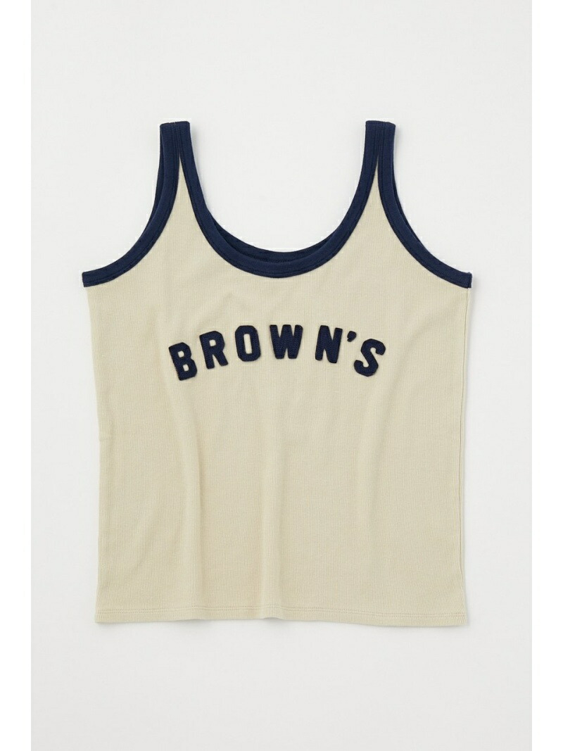 Brown S Piping Moussy タンクトップ カットソー マウジー