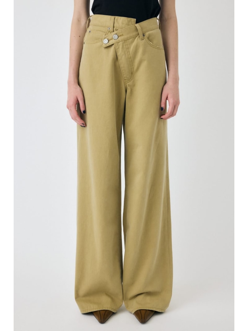CROSS CHINO WIDE STRAIGHT MOUSSY マウジー パンツ ジーンズ・デニムパンツ ベージュ【送料無料】[ Fashion]