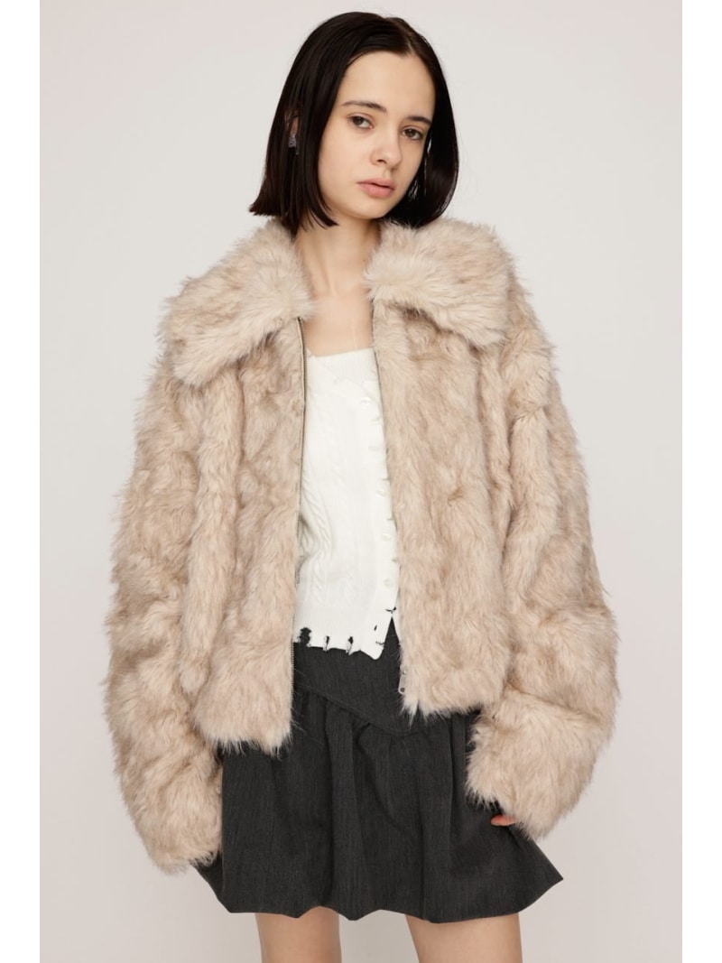 【LIMITED ITEM】BIG COLLAR FUR S/コート SLY スライ ジャケット・アウター その他のジャケット・アウター ブラウン【送料無料】[ Fashion]