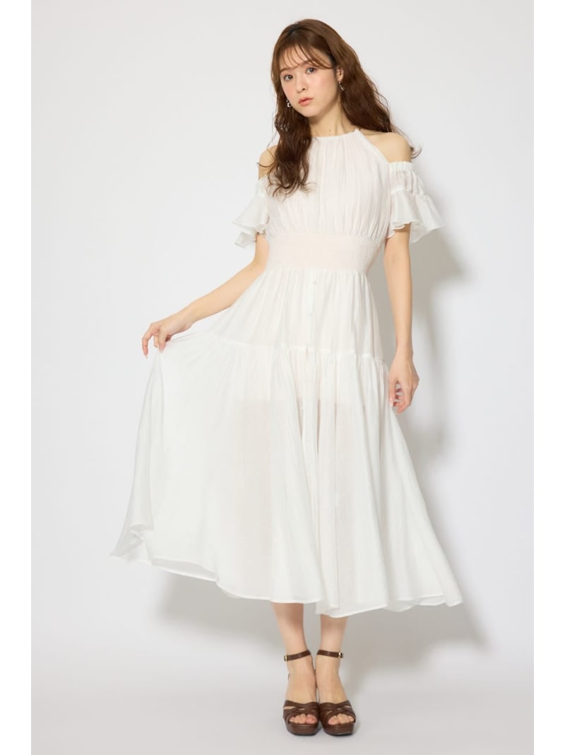 2WAYホルターネックロンパース rienda リエンダ 衣装・御召しもの 衣装 白いこと 黒いこと サクラ色【貨物輸送無料】[ Fashion]