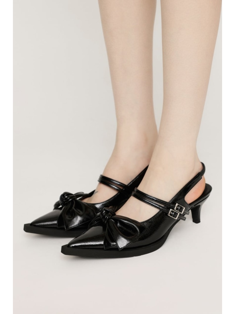 【SALE／20%OFF】RIBBON DESIGN POINTED サンダル SLY スライ シューズ・靴 サンダル ブラック【RBA_E】【送料無料】[ Fashion]