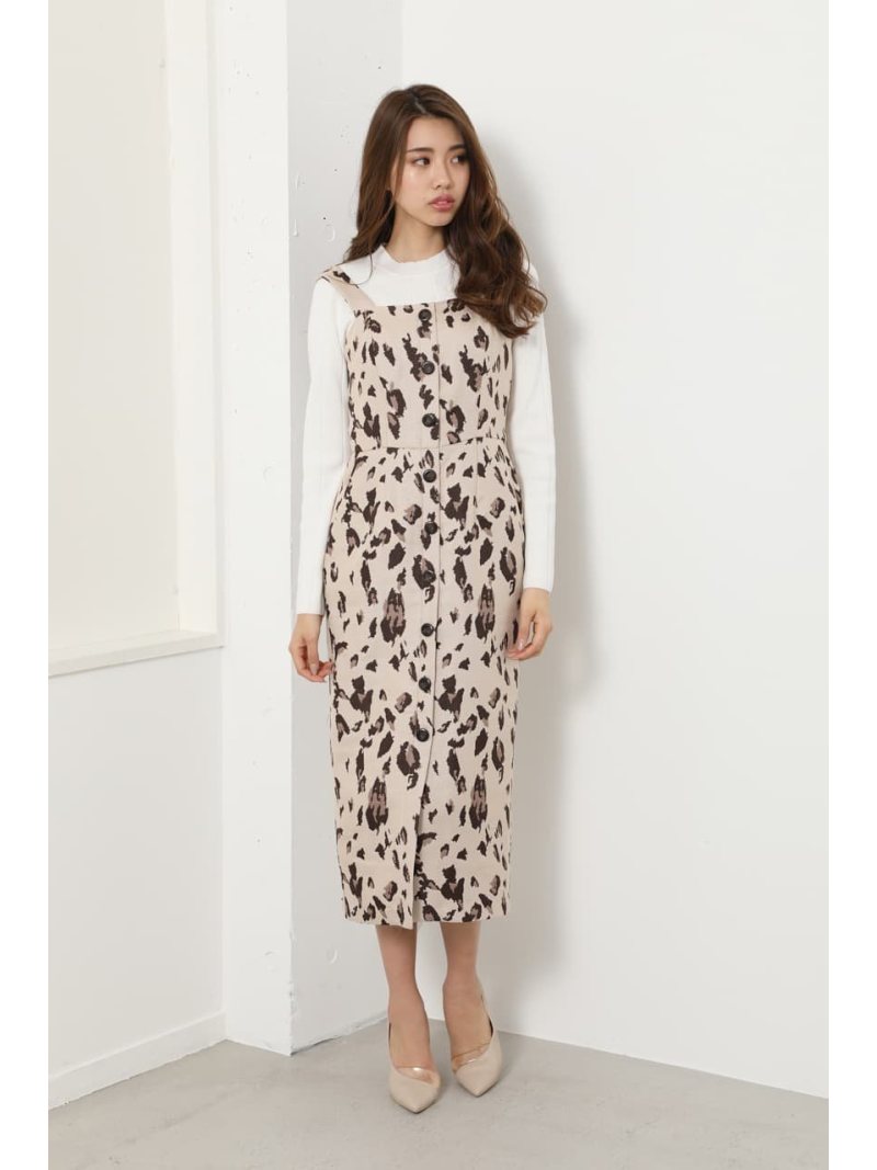 値引 Leopard Jq Jumper Dress Rienda リエンダ ワンピース ワンピースその他 ホワイト グリーン Rba E Rakuten Fashion シェルターウェブストア 超人気 Gmsaz Com
