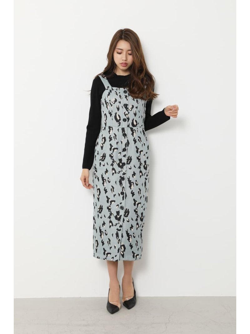 値引 Leopard Jq Jumper Dress Rienda リエンダ ワンピース ワンピースその他 ホワイト グリーン Rba E Rakuten Fashion シェルターウェブストア 超人気 Gmsaz Com
