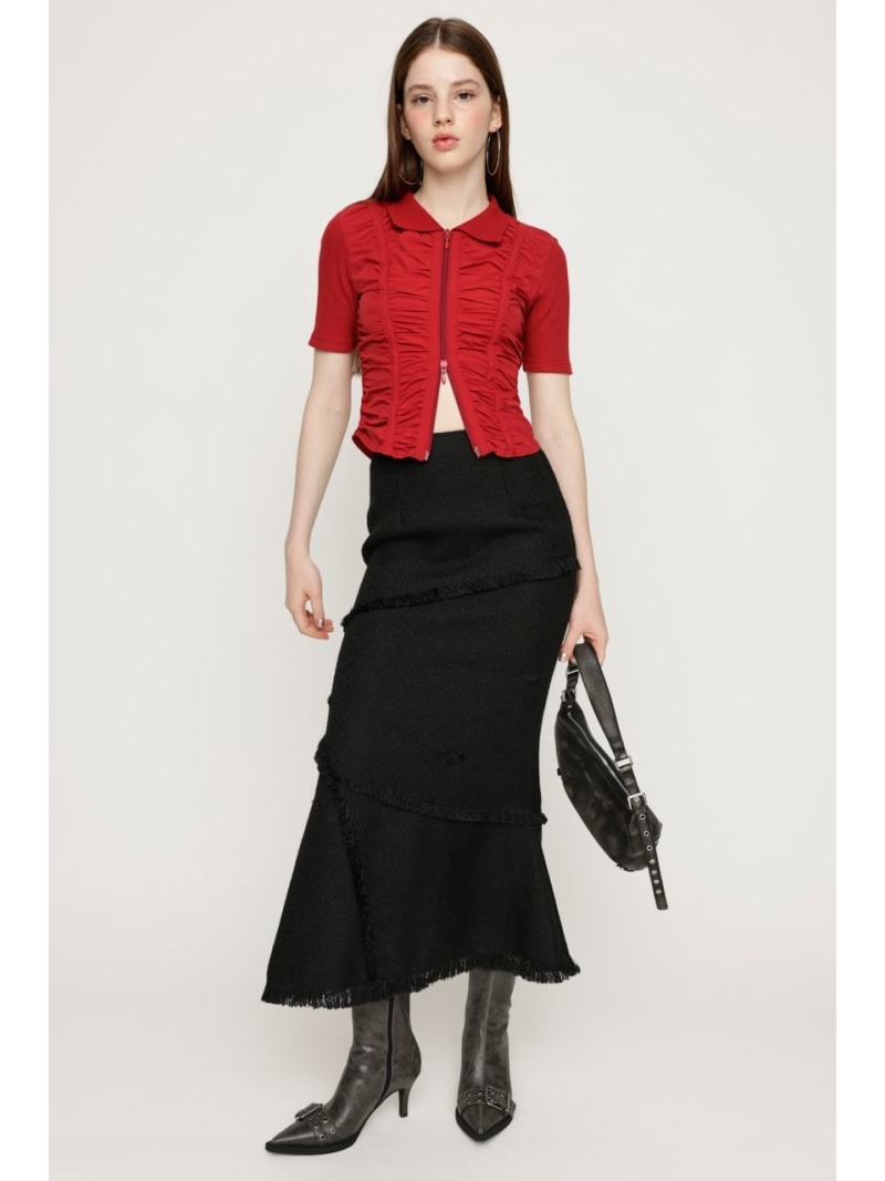 【SALE／20%OFF】RIPPED EDGE ロングスカート SLY スライ スカート ロング・マキシスカート ブラック【RBA_E】【送料無料】[ Fashion]