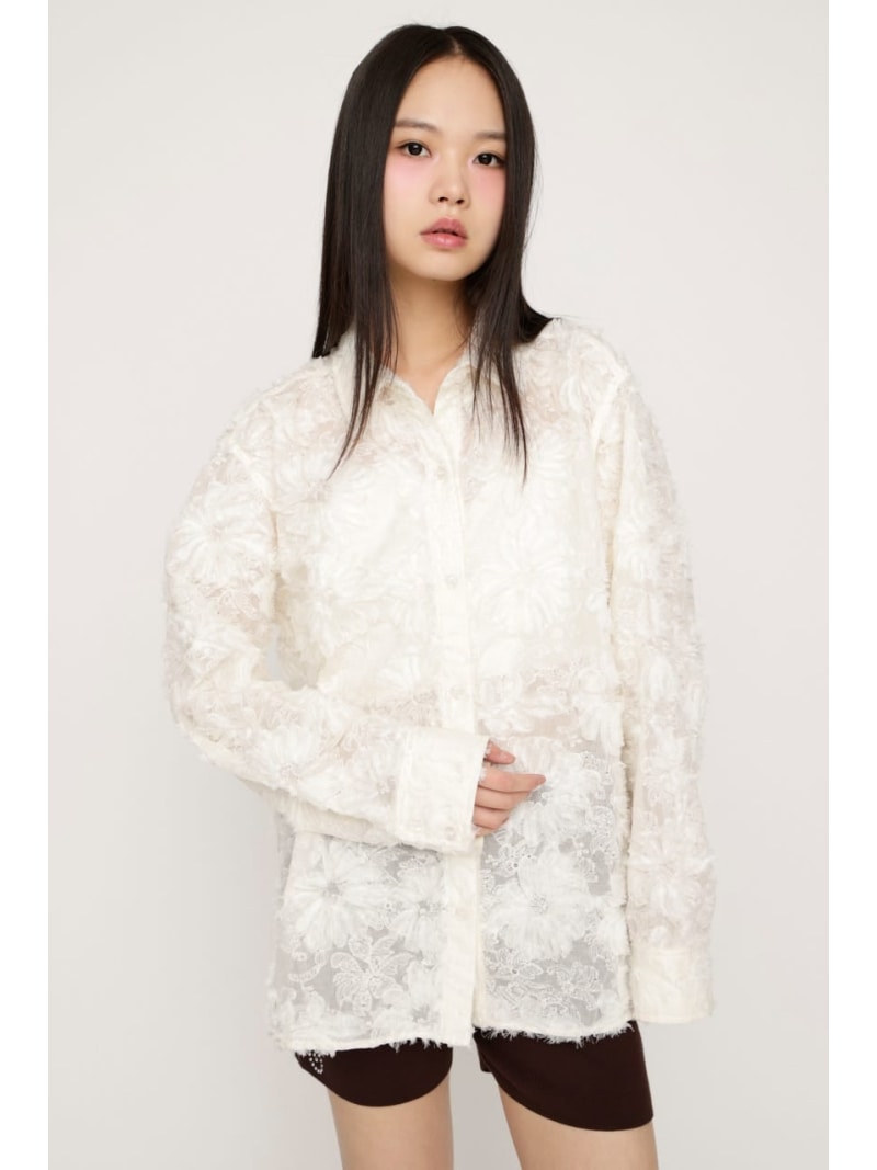 LOOSE LACE シャツ SLY スライ トップス シャツ・ブラウス ブラック【送料無料】[ Fashion]